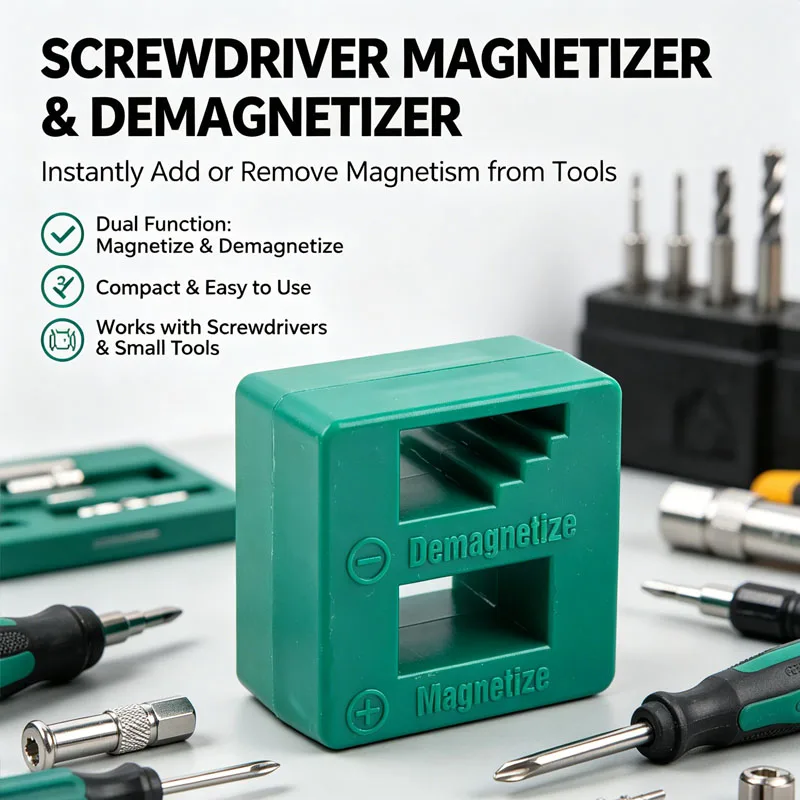 

1Pcs Super Fast Magnetizer Demagnetizer Multifunctional Tool For Screwdriver Screw Repair Versatile Magnetizer For Tools