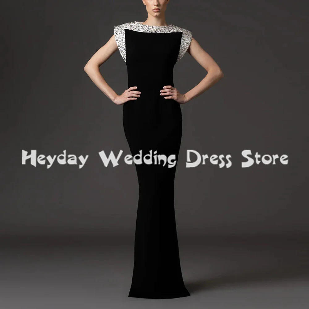 

Heyday Women's Customized Backless Beaded Straight Evening Dresses With Sleeveless Floor-Length Formal Elegant Dresses 2025