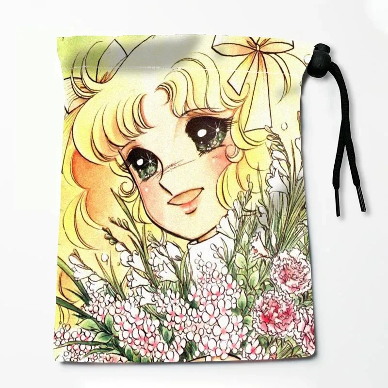 Candy Candy Drawstring Bags Festive Accessories 25X32CM Peach Skin Fabric Resuable Storage Clothes Bag Tarot Bag