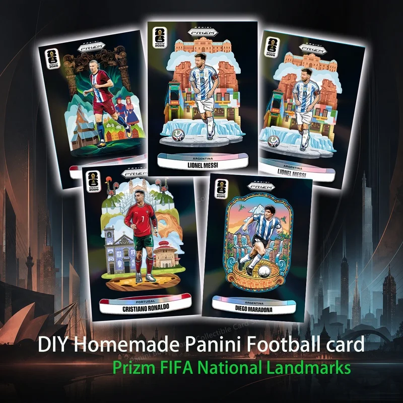 DIY Homemade Panini Signature card Lionel Messi Lamine Yamal Erling Haaland Cristiano Ronaldo  gif  Valentine's Day board game view 2