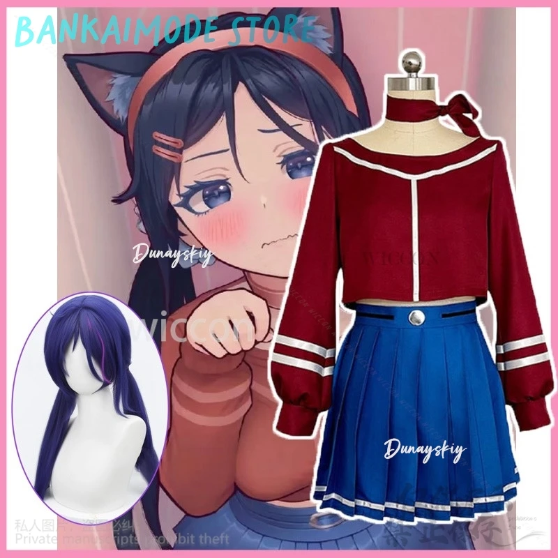 Anime jogo de terror miside cosplay mita mikта traje jk uniforme escolar bonito vestido lolita perucas para o dia das bruxas meninas mulher personalizado