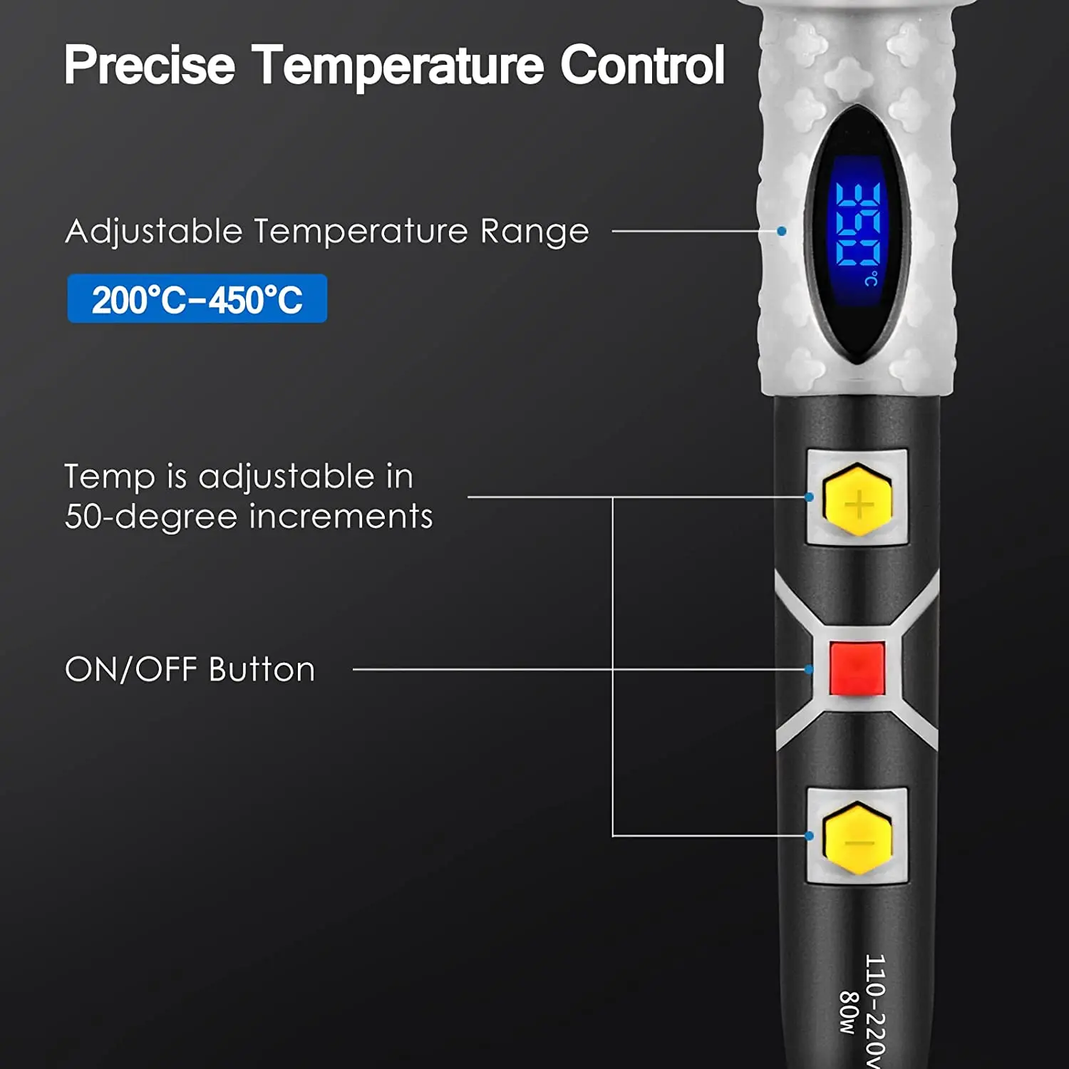 Regulowana temperatura cyfrowa elektryczna lutownica 220V 110V 80W spawanie stacja lutownicza Heat Pencil Tips Repair Tool