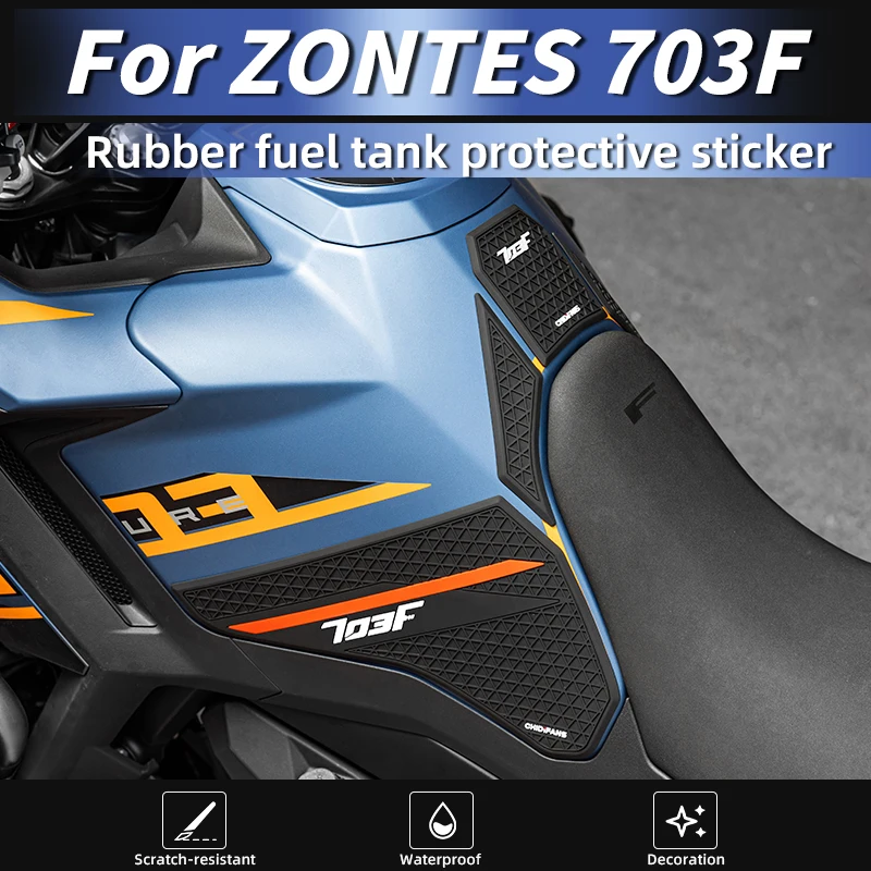 

Suitable for 2024-2026 ZONTES 703F Rubber Anti-Slip Fuel Tank Stickers Full Set Anti-Wear 3M Adhesive UV-Resistant Decor Kits