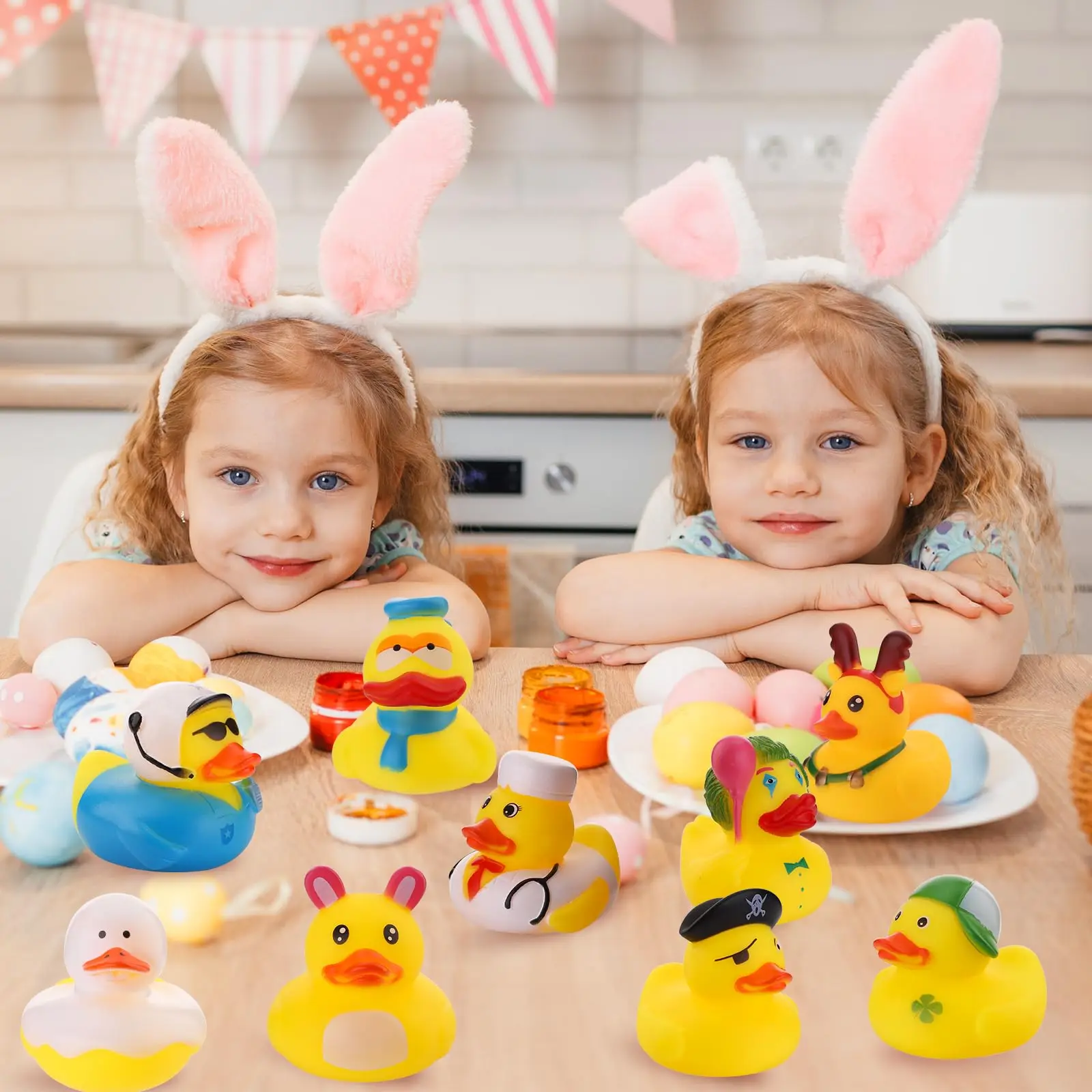 Summer Rubber Ducks , Assorted Small Rubber Duck in Bulk Mini Rubbers Duckies for Baby Bath & Pool Toys, Cruising Duck