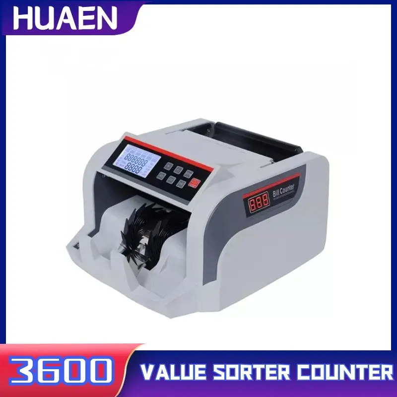 Huaen Money Counter Machine - Large LED Display Counterfeit Detection Bill Counter Money Couting Machine with UV/MG/IR Detection