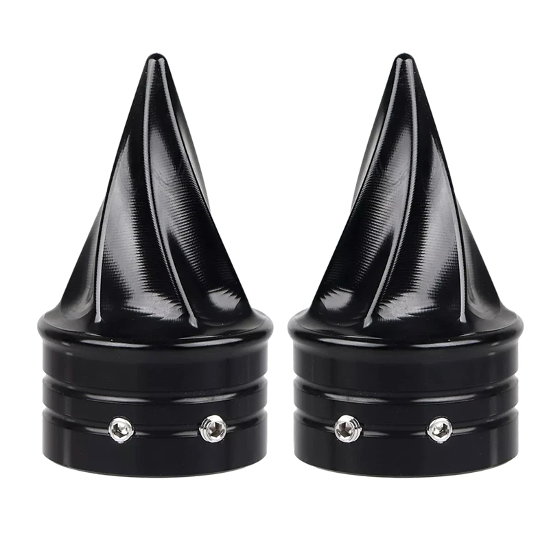 

Black Front Axle Cap Nut Cover For Street Glide Road King Low Rider