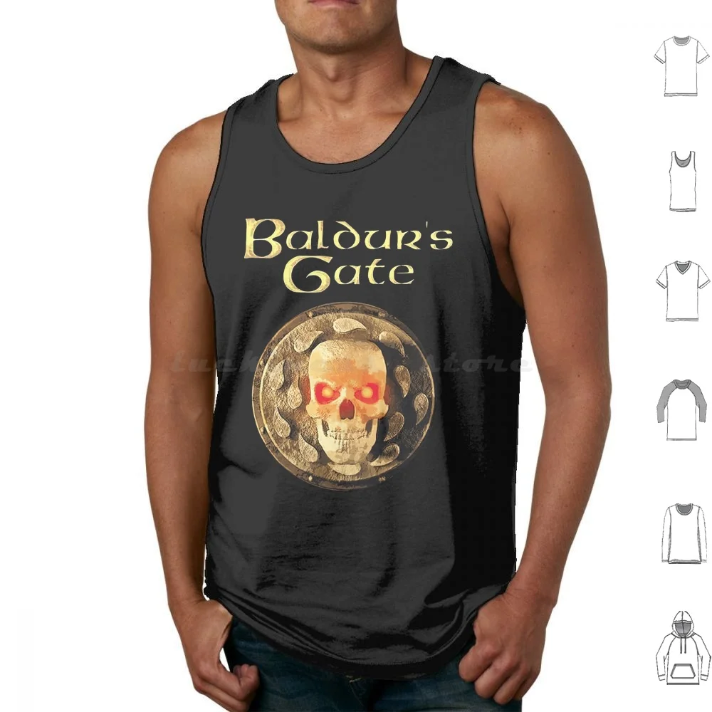 

Baldur Gate Skeleton Game Tank Tops Print Cotton Baldurs Gate Video Game Baldurs Gate 3 Baldurs Baldurs Gate Baldurs Gate