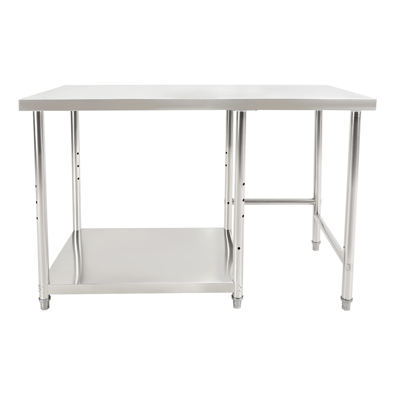 Stainless Steel Work Table, Prep Table with Lower Shelf, Heavy Duty Commercial Kitchen Workstation for Home Restaurant