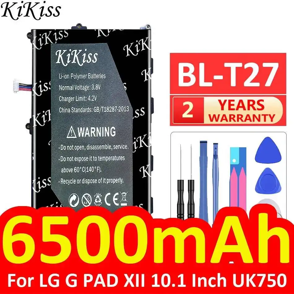

Tablet Battery Long-Lasting BL-T27 For LG G Pad Xii 10.1 Inch UK750 6500mAh