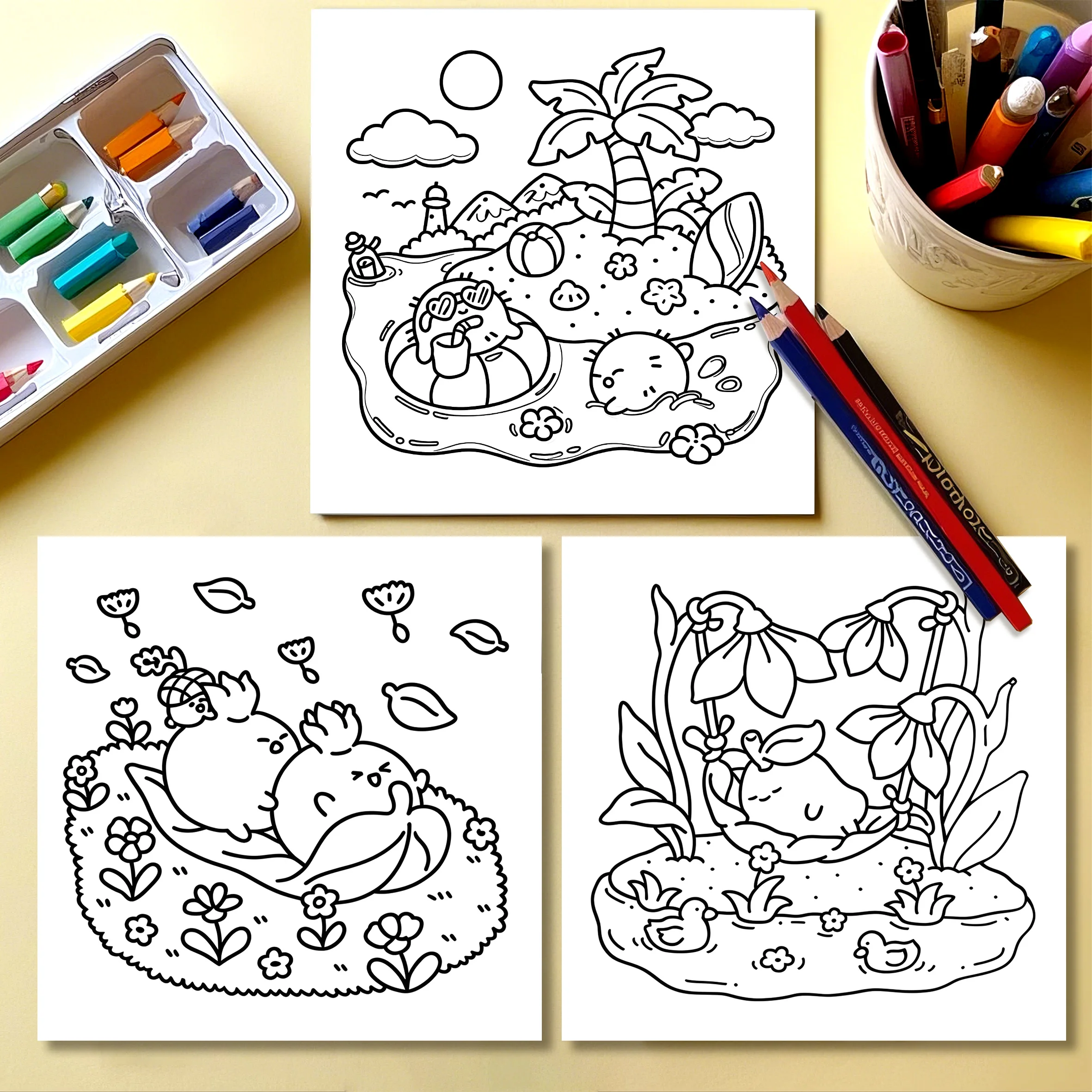 VEGGIE LIFE Bold-easy Patterns Coloring Book for Adults Cute Drawing Book Perfect Gift for Party and Birthday image 4