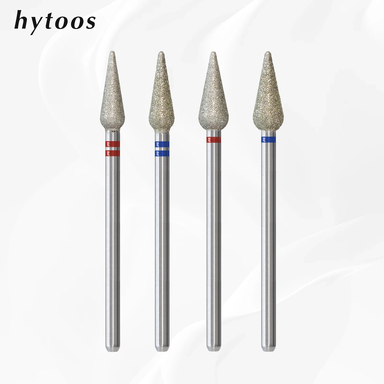 HYTOOS 5mm Long Bud Cuticle Clean Nail Drill Bits Russian Diamond Dead Skin Nail Bit Narzędzie do czyszczenia paznokci Akcesoria