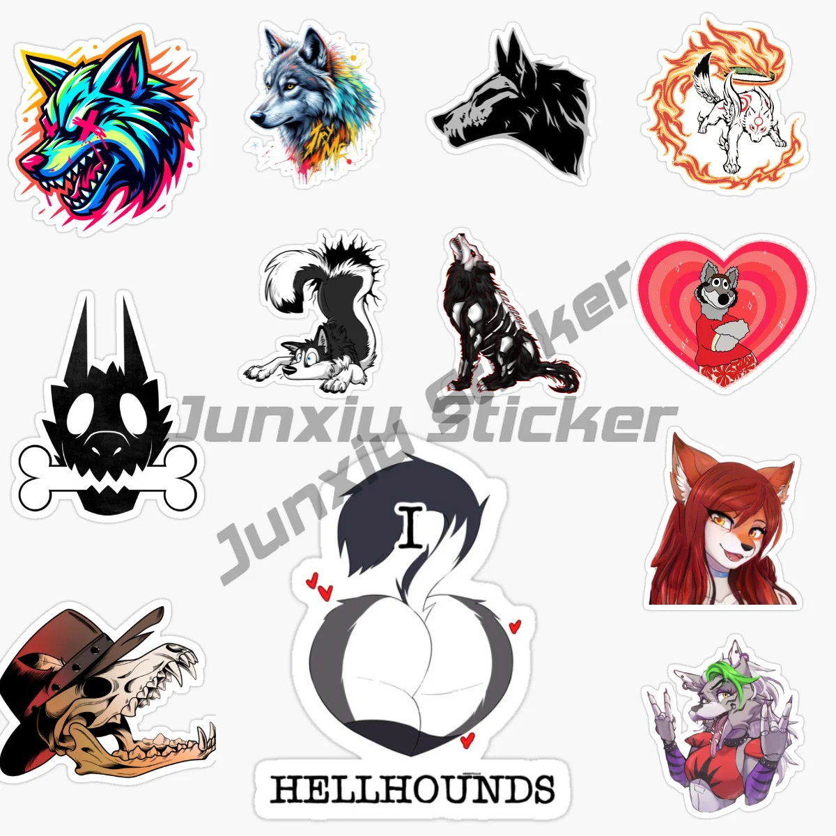 

Wolf Auto Sticker Self-adhesive PVC Vinyl Decorative Decals Can Be Customized