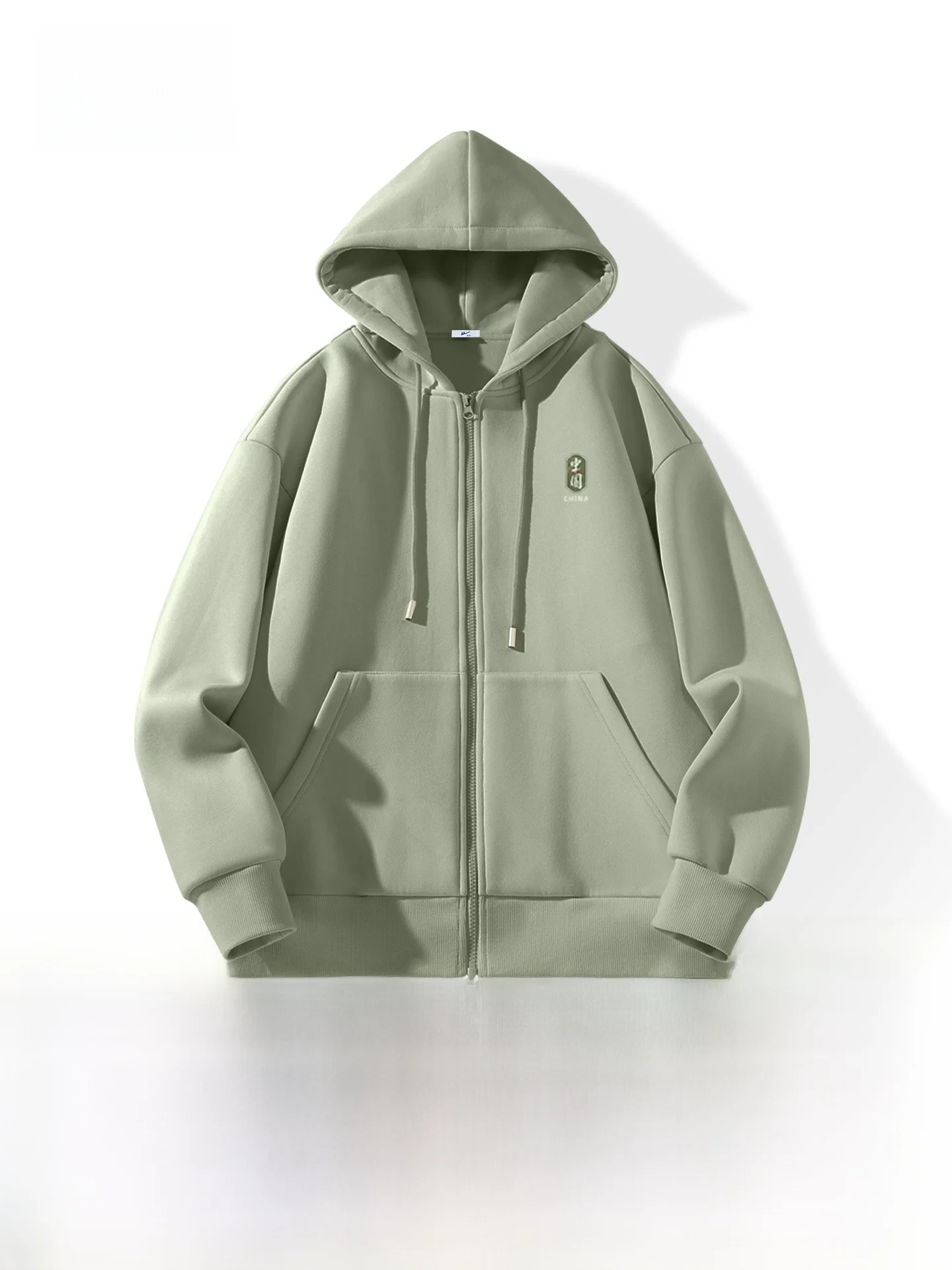 

New Chinese Sle Men's Jaet Autumn Matcha een Casual Hoodie Teenagers Large Size Sweatirt Trendy Streetwear Faion