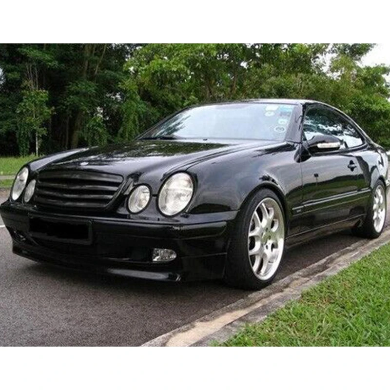 Dla Mercedes Benz Clk W208 1998 1999 2000 2001 2002 rok Racing Grille Redesign Zderzak przedni Grill Body Kit Akcesoria