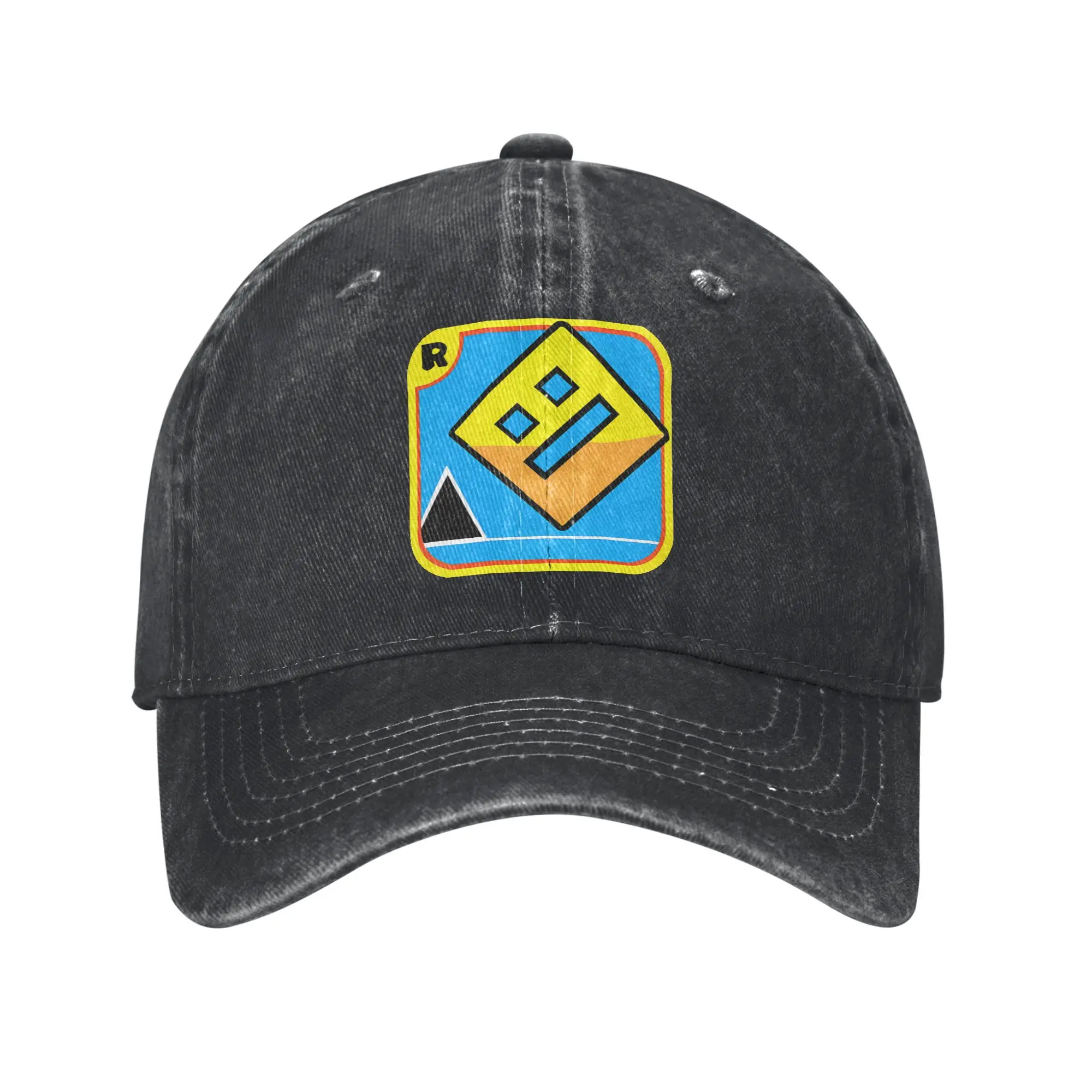 Geometry Dash Fashion Baseball Cap  Relaxed Fit Sun Visor  Weekend Getaway Sun Visor