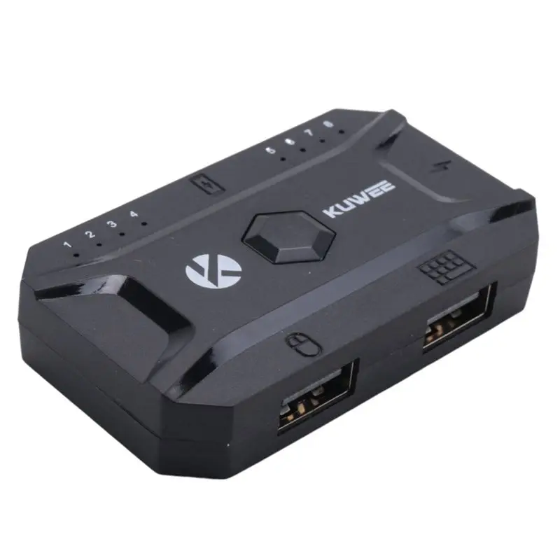 Exquisite-3X Bluetooth Hub USB 5.0 Converter Wired Keyboard&Mouse To Wireless Hub Adapter Support 8 Devices For Tablet,Laptop