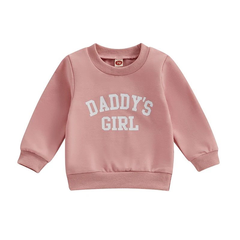 

2Pcs Newborn Baby Girl Outfits Daddy s Mama s Girl Sweatshirt Long Sleeve Crewneck Romper Toddler Baby Girl Birthday Outfit