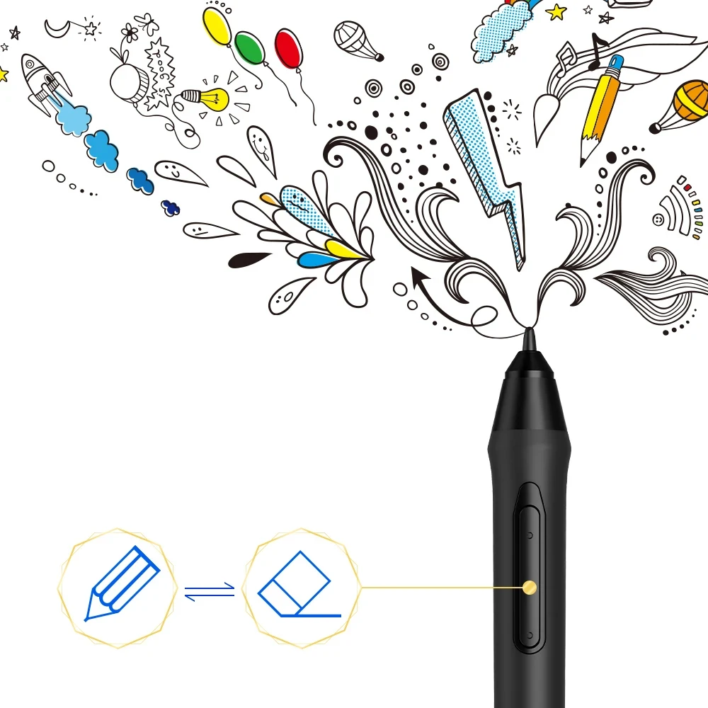 P05/P05S Battery-Free Passive Stylus for Ugee / XP-Pen Deco 01V2/Deco 03/Star G640S Graphics Drawing tablet