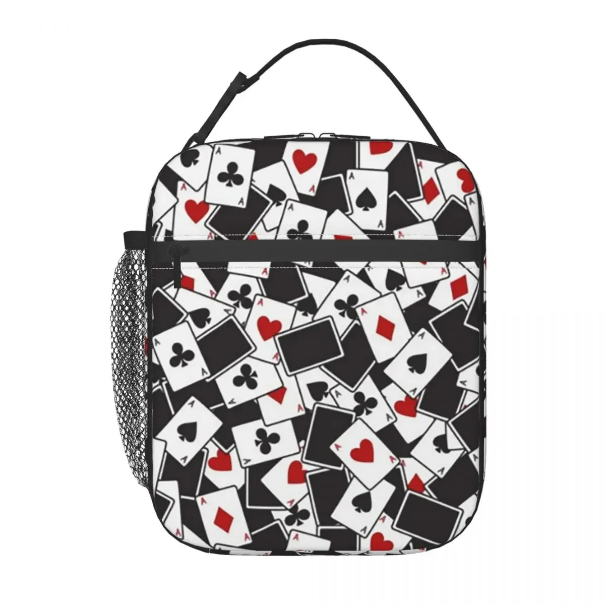 Playing Cards Poker Print Insulated Lunch Bag for Kids School Cooler Thermal Food Box Tote Leakproof Lunch Boxes Container