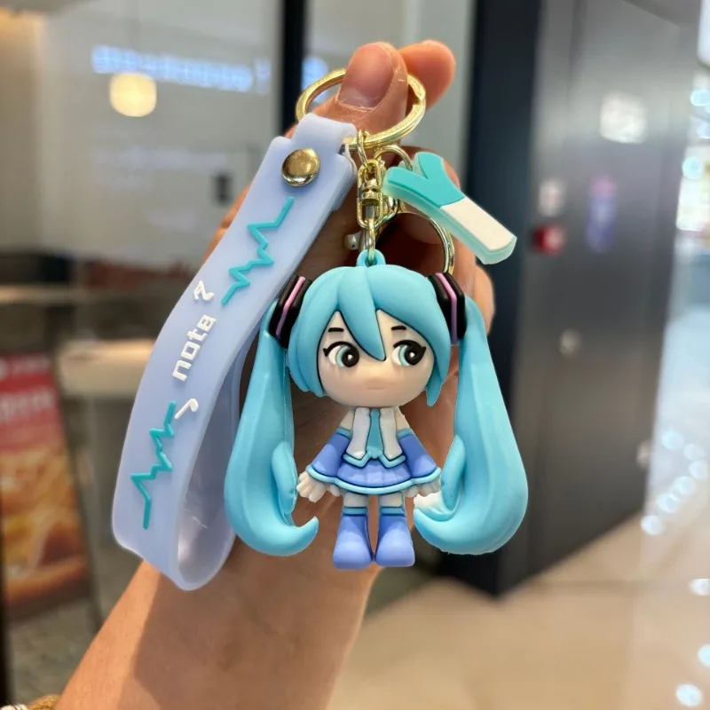 Cartoon Hatsune Miku Keychain Hatsune Hatsune doll pendant car bag Keychain cute little gift cute keychain