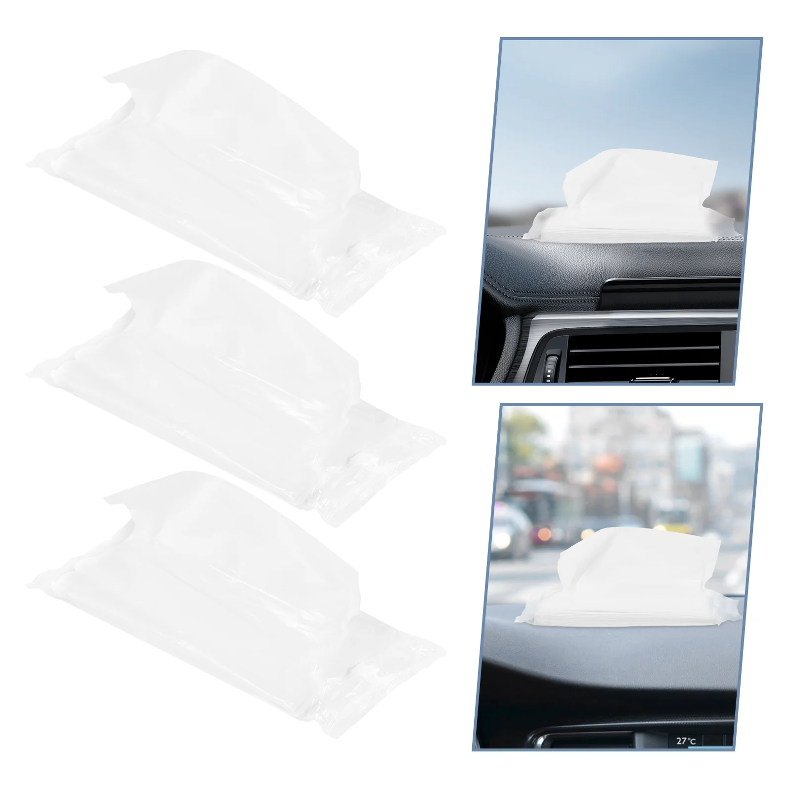 

10Packs Car Tissue Refill Disposable Car Visor Tissue Holder Refills Multi-Purpose Facial Tissues for Vehicle Use