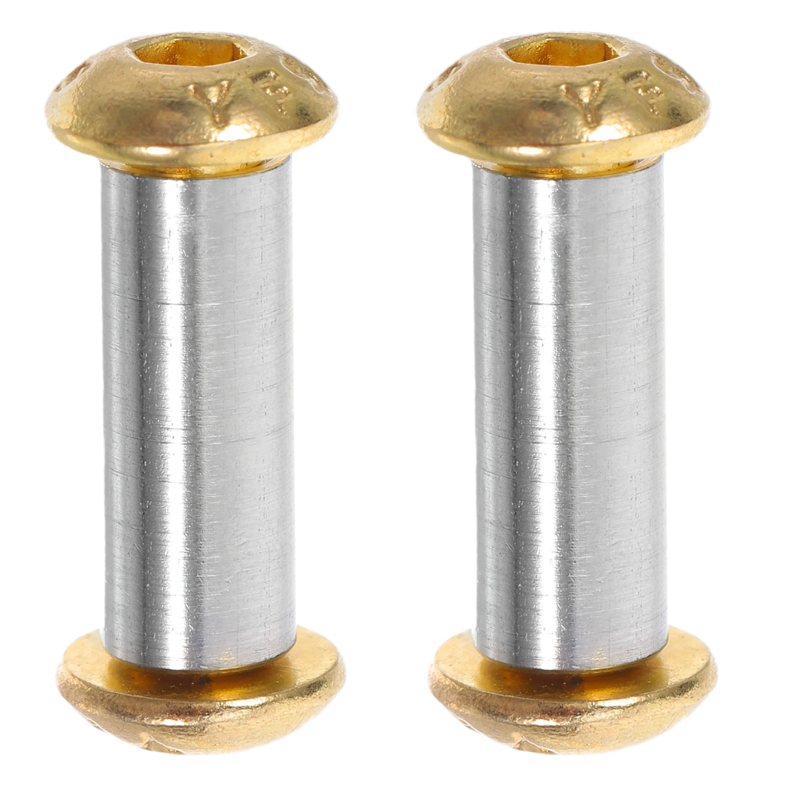 

2Pcs Brass Knife Handle Rivets DIY Knife Accessory Sturdy Material Longevity Resistance Use Easy Install Suitable Various Knives