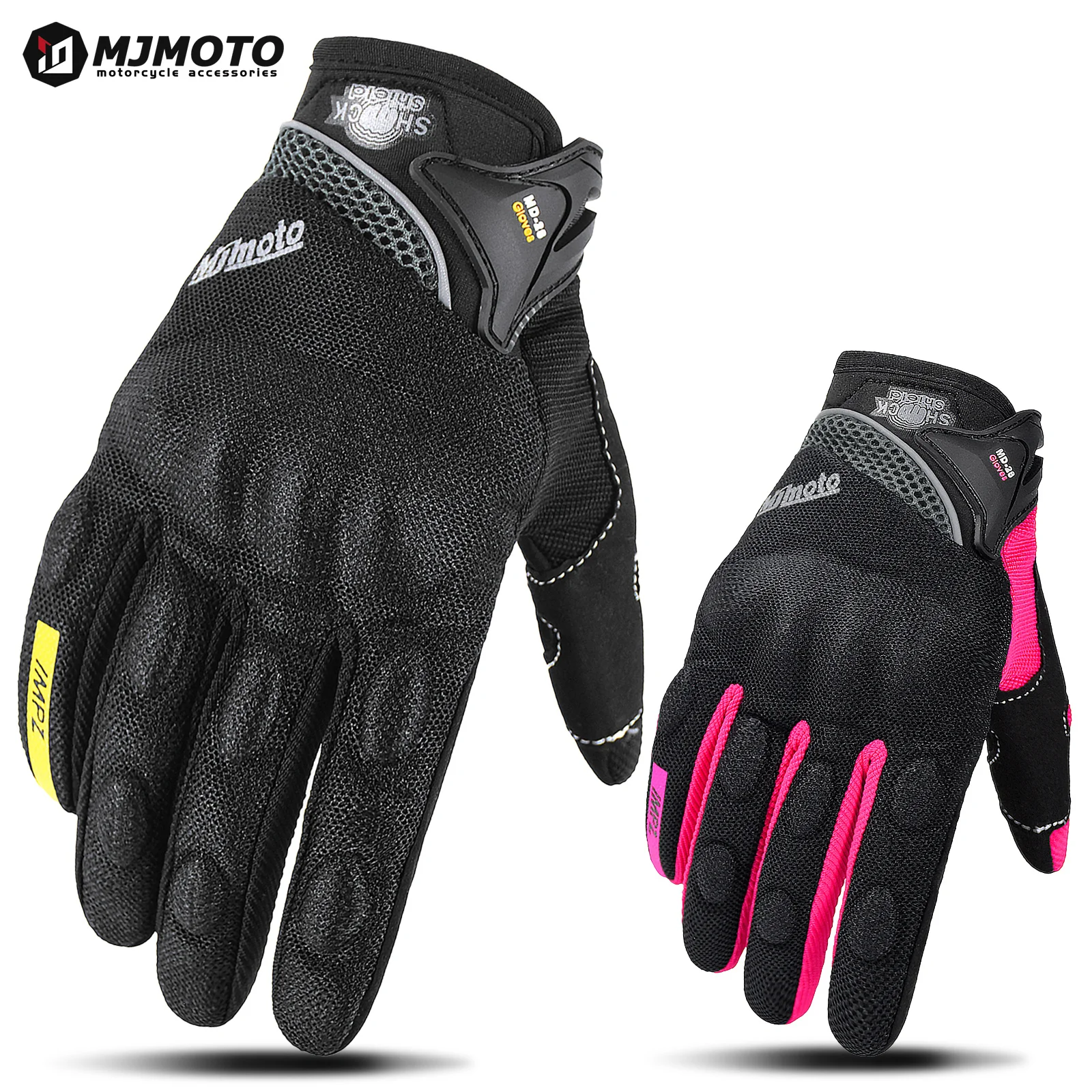 

Breathable Summer Motorcycle Gloves Black Pink High-Quality Non-Slip Motocross Racing Gloves for Men Women Anti-drop Glove S-XXL