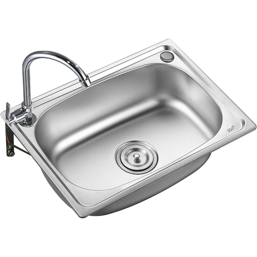 

Коммерческая кухонная настенная мойка из нержавеющей стали 304, смеситель и слив для мытья рук и использования