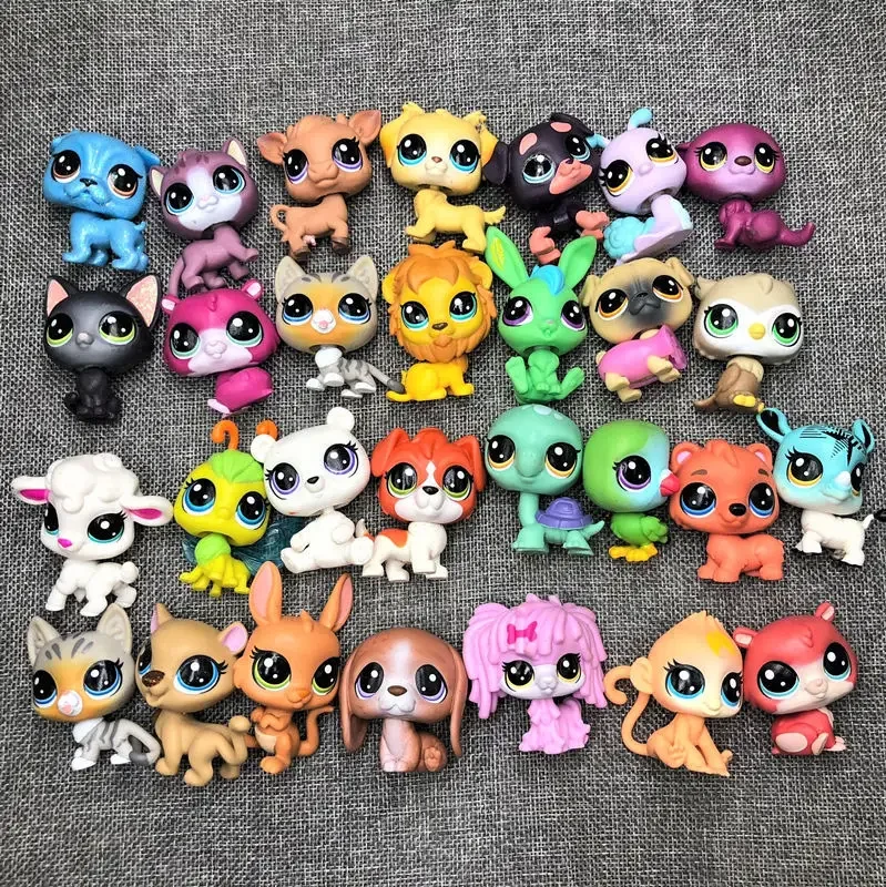 3/6/9pcs 3cm Old Pet Toys Cat Puppy Figure Mini dolls Figure giocattolo Classic Little Pet Cat Dog Animal Action Figures Toys