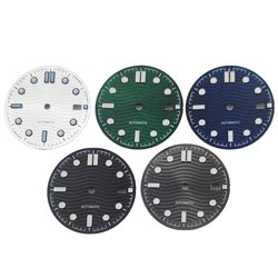 31mm Silvery Black Green Gray Blue Watch Dial Luminous fit NH35 movement