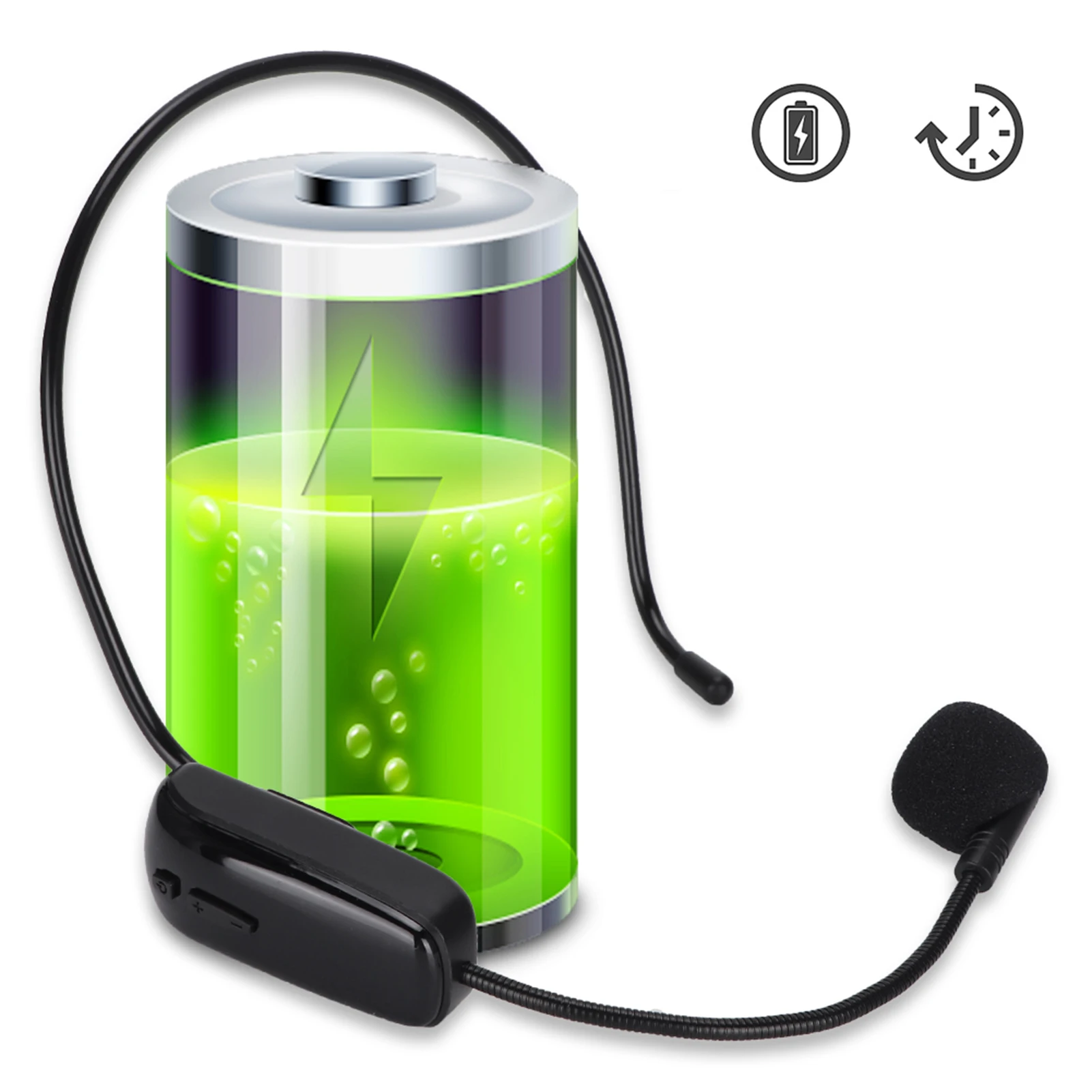 Microfono wireless Cuffia Microfono wireless Microfono Suono chiaro Segnale stabile Leggero per guida turistica di riunioni di insegnamento in ufficio