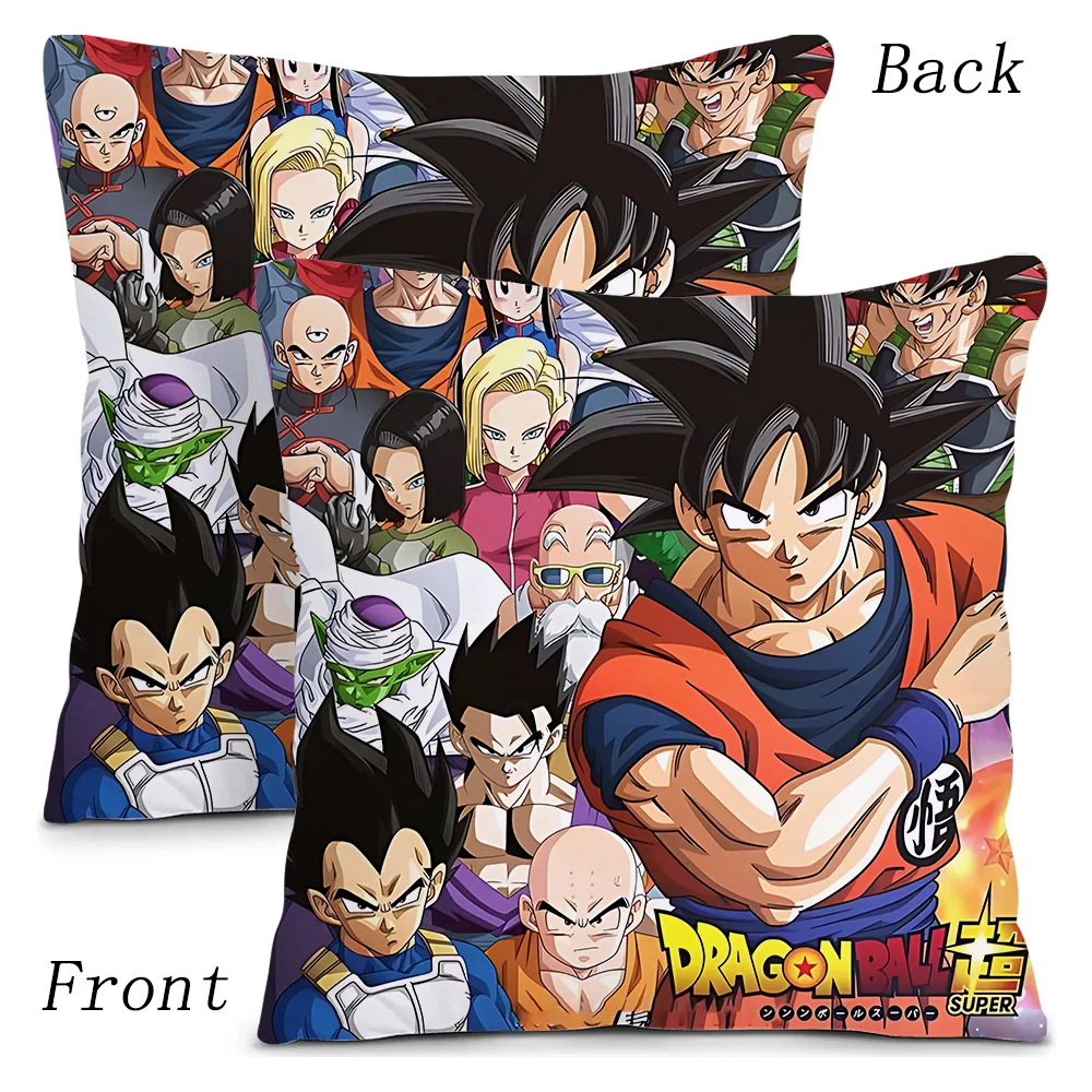 Anime Cool Cartoon Pillow Covers, impressão frente e verso, Curto Plush, Bonito Capa de Almofada, Sofá, Casa, D-D-DragonS, B-BallsS