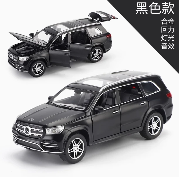 1:32 Benz GLS580 SUV Alloy Car Model Diecasts Metal Toy Vehicles Car Model Simulation Sound and Light Collection Childrens Gifts
