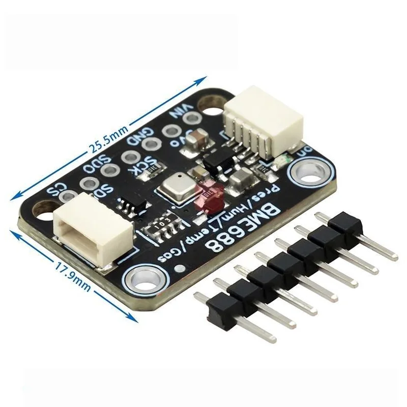 BME688 environmental sensor module temperature/humidity/barometric pressure/gas detection, AI-enabled, I2C interface