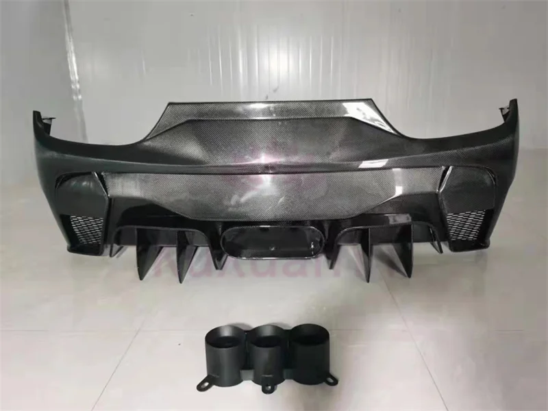 V-style semi carbon fiber rear bumper body kit for Ferrari 458SPIDER