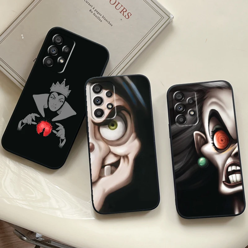 Maleficent Usula Disney For Samsung A53 A52 A33 A32 A51 A71 A21S A13 A73 A55 A22 A23 A35 A72 A54 A12 5G Black Funda Phone Case