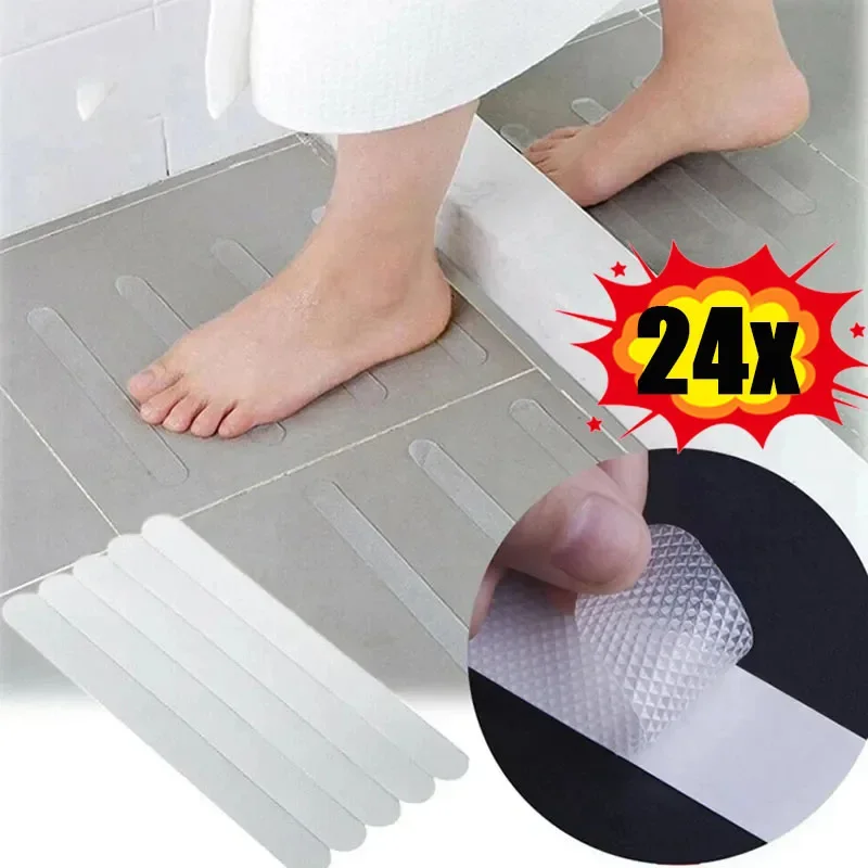 

Transparent Anti-slip Strip Bathroom Rugs Bathtub Shower Stickers Stair Floor Stickers Products Household Merchandises Home