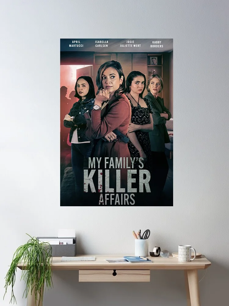 

My Family's Killer Affairs 2025 Movie Art Print Canvas Poster, Living Room Decor, Home Wall Picture