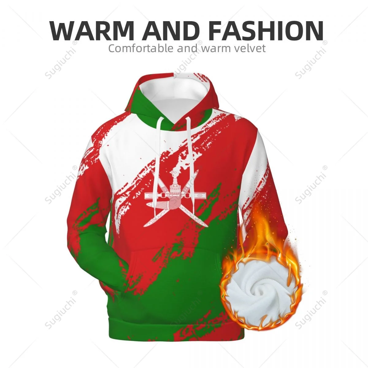 Unisex Oman Flag Color Hoodie 3D Men Women Harajuku Sweatshirt Pullover Hoodies Polyester Casual