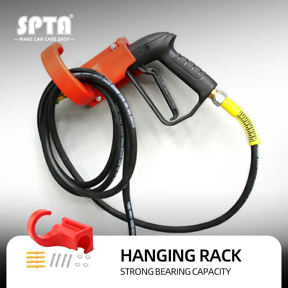 SPTA High Pressure Water Gun Hanging Rack Wall Mounted Car Washer Bracket Pylon Pipe Hook Hose Supportor Tools Storage Holder