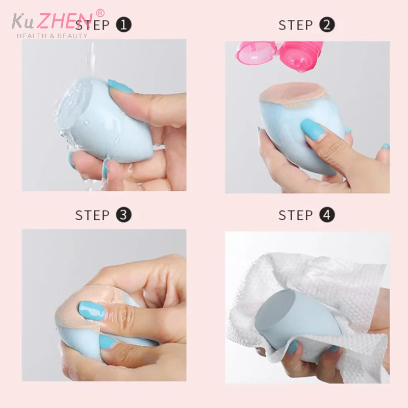 Éponge cosmétique 3 pièces, humide et sec, anti-taches, outil de beauté bouffant, outil de maquillage professionnel Super doux pour femmes et filles