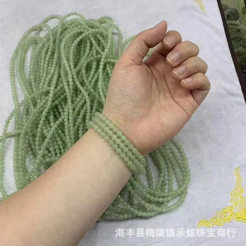 Qinghai And Hotan Jade In Color, Multi-Loop Bracelet