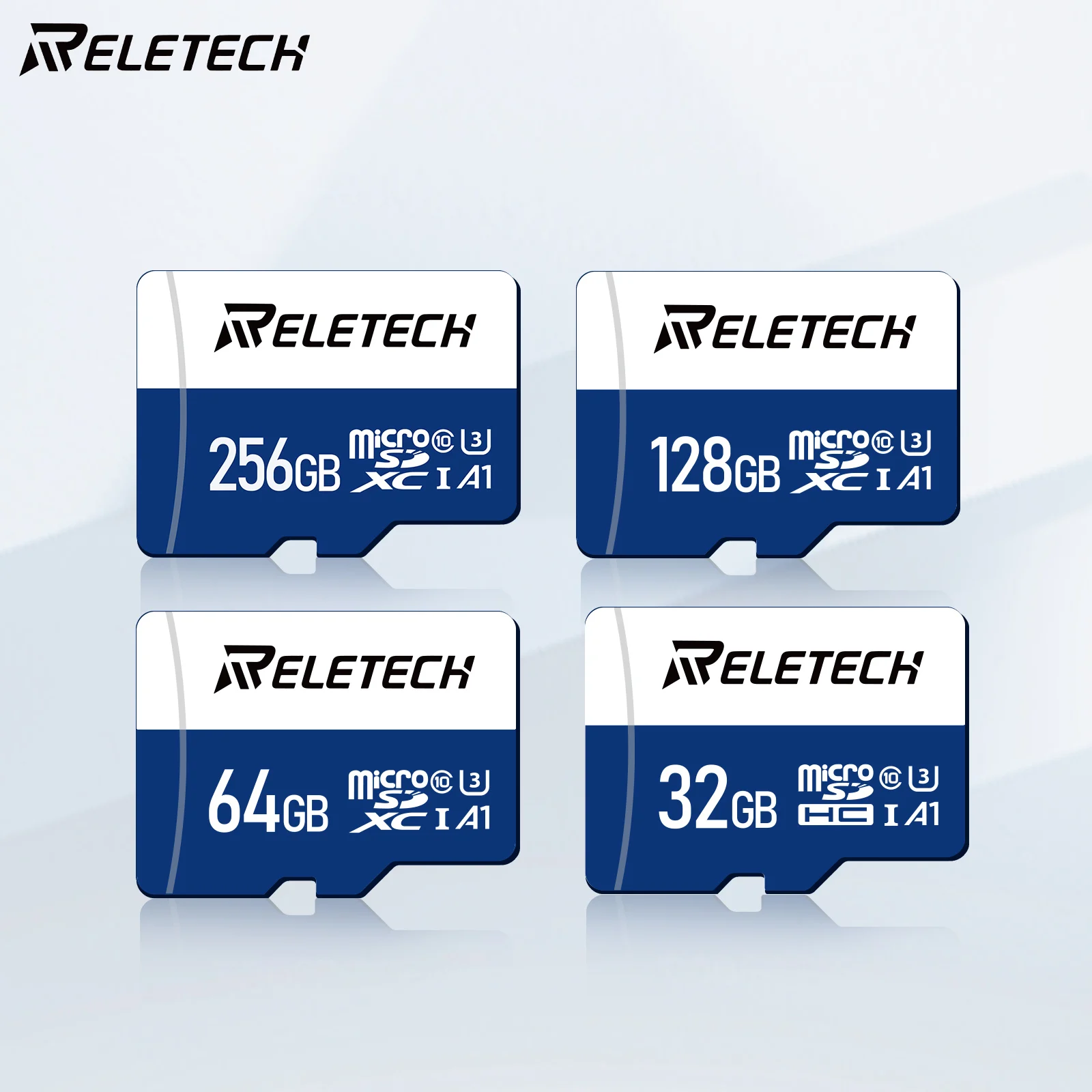 Reletech Micro TF/SD Card Class10 Memory Card 32/64/128/256GB High Speed Write Super Compatibility Phone Camera Meomory Cards