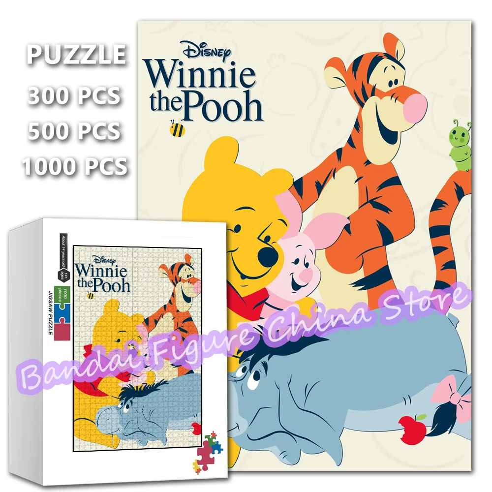 

Winnie The Pooh Print 108/200/300/500/1000 Pieces Puzzle Dinsey Cartoon Piglet Big and Pooh Bear Jigsaw Puzzle Educational Toys