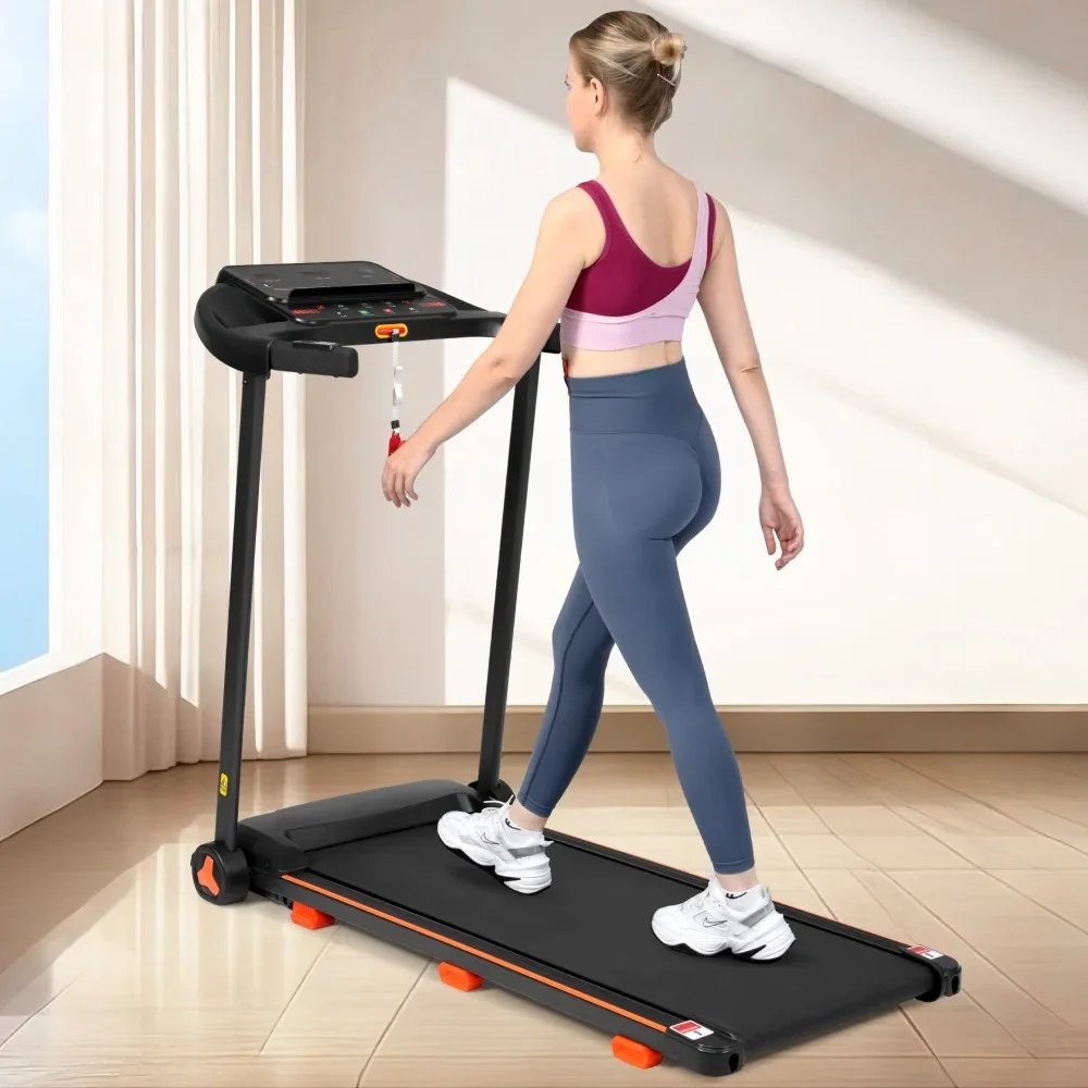 

Treadmills For Home, 2.5HP Quiet Folding Treadmill With Heart Rate Sensor, 300lbs Weight Capacity