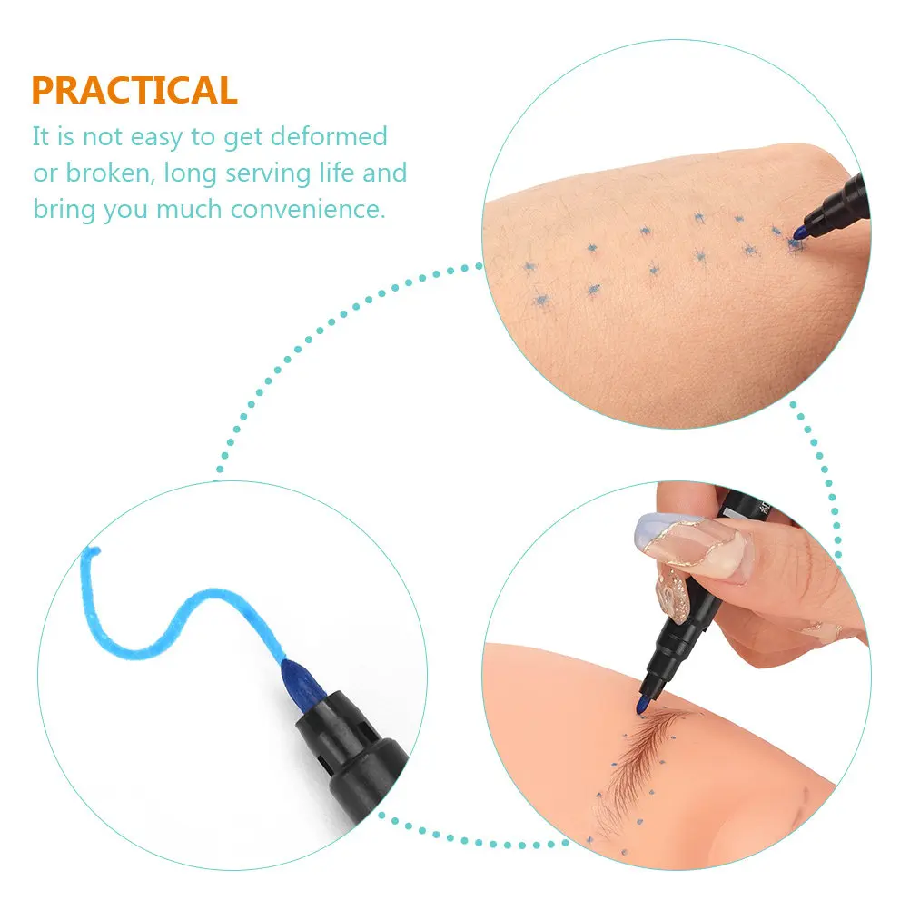 

Набор из 10 водостойких маркеров для кожи: точные маркеры для тату, бровей и макияжа, инструмент для точного позиционирования