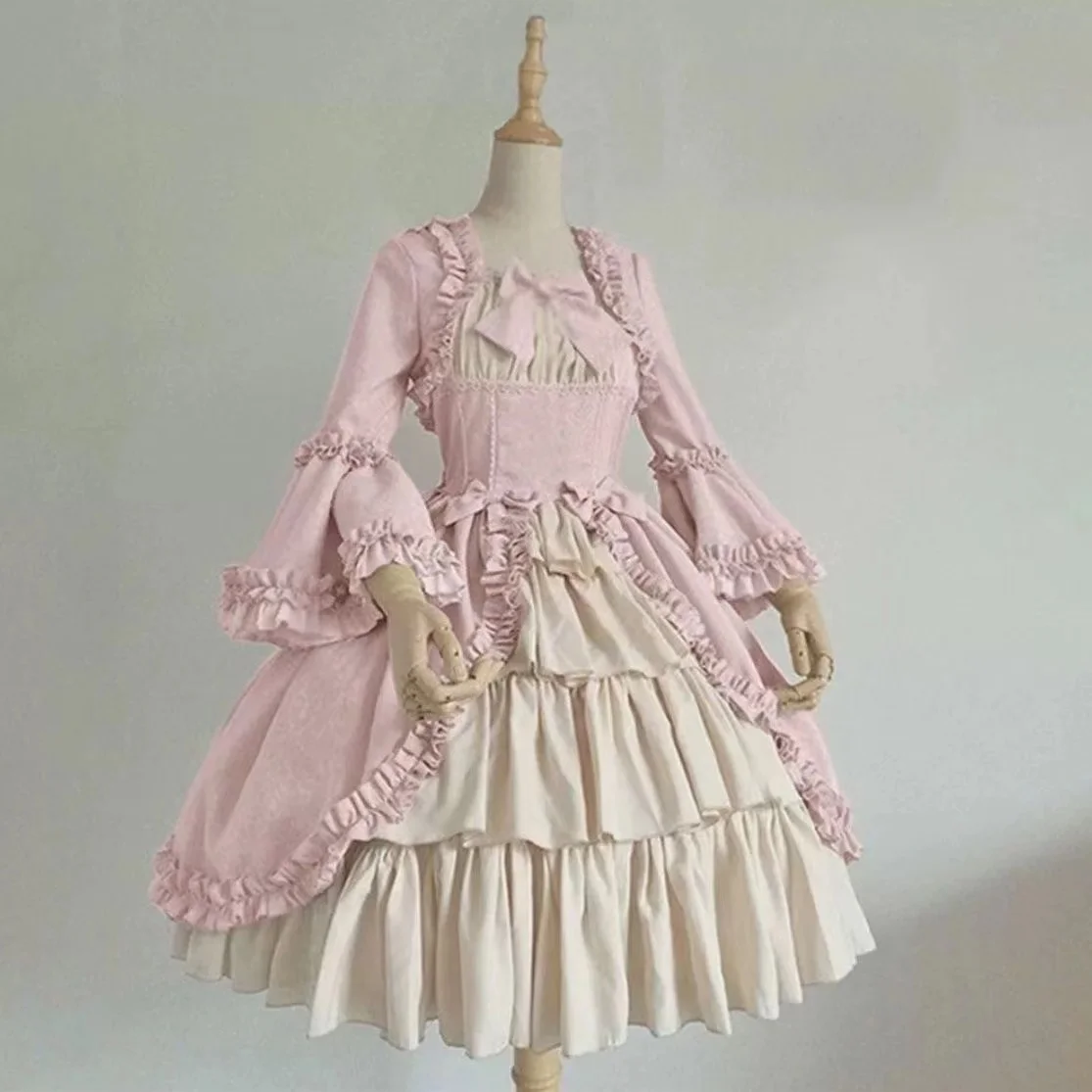 Robe de cour gothique Lolita rétro médiévale européenne et américaine, robe de cosplay sexy, collection UR, nœud patchwork