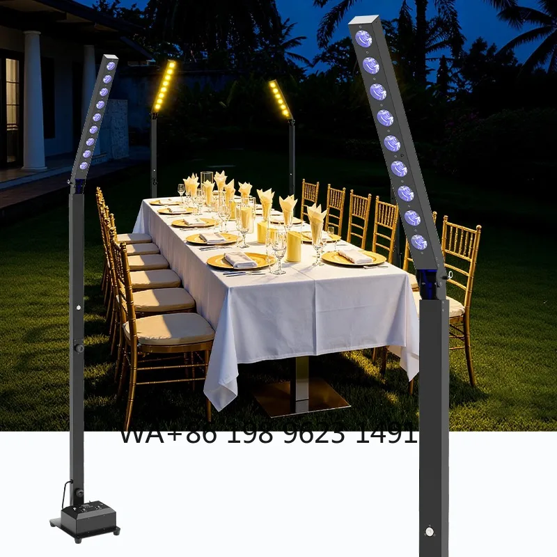 

9x10W RGBWA+UV Battery High Mast Bar Light DMX WiFi Wireless Stage Light Wedding Disco Banquet Party