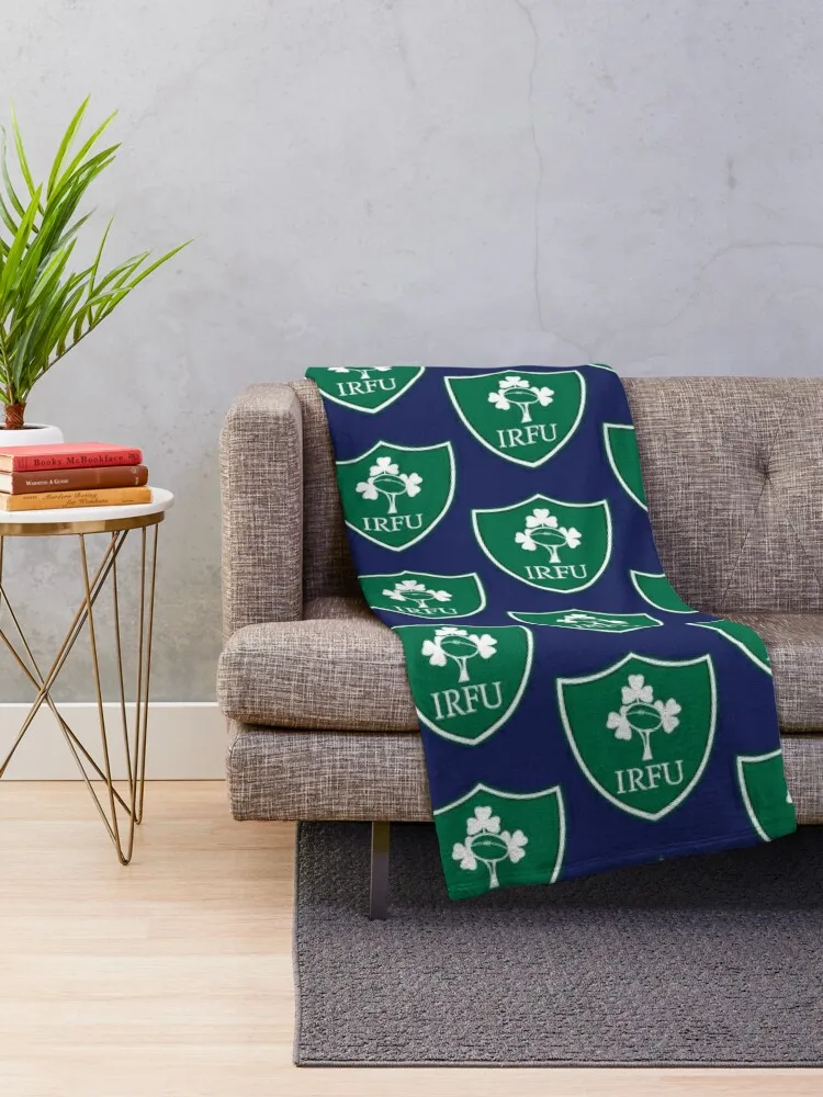 IRFU-BEST BADGES-RUGBY Throw Blanket Summer Loose Thermal Luxury Thicken Blankets