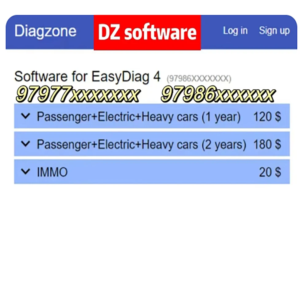 TD(97986) Old Boot 1 Year 2 Years Diagzone Pro Activate Software Open Software Subscription for Easydiag 4, Golo Master 4(97977)